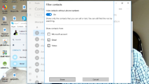 You Can Use The Slider To Set Filter For Your Contacts In Windows 10 People App