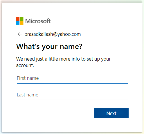 Fill In Your Name Here. You Are One Step Ahead In How To Create A OneDrive Account