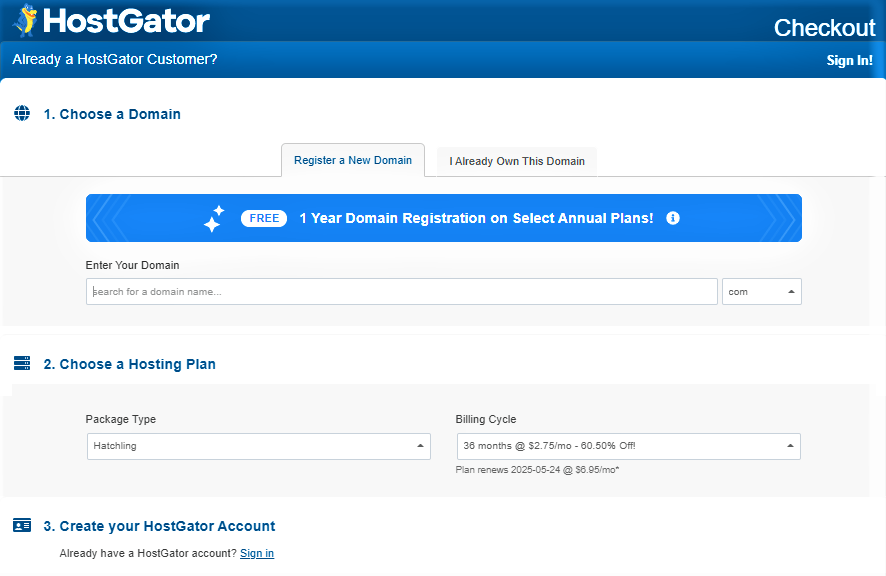 Figure 3: Sign Up To Create Your Account