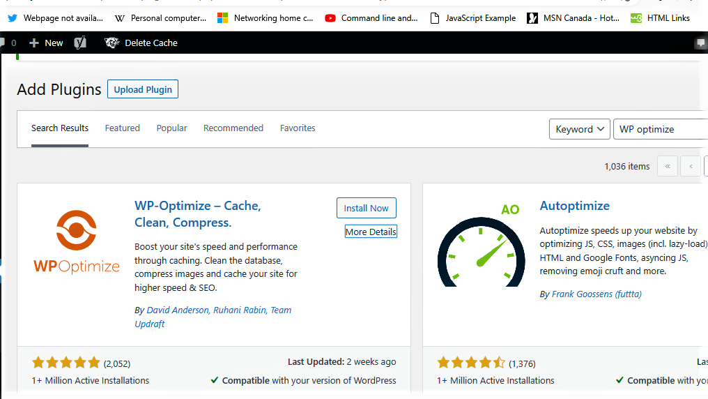 Figure 1 : Adding A Plugin To Learn If It Is Compatible With The WordPress Version My Site Is Using