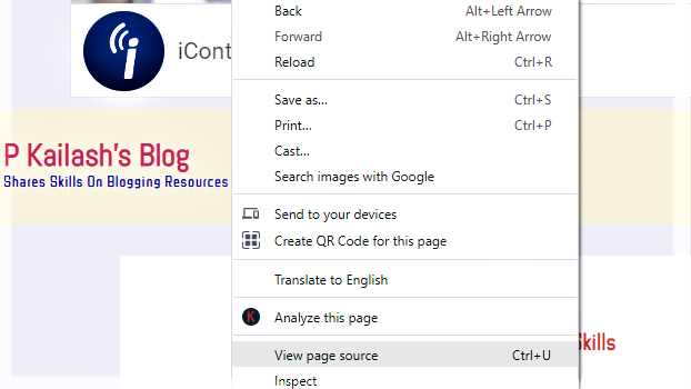 Figure 8: Click View page source