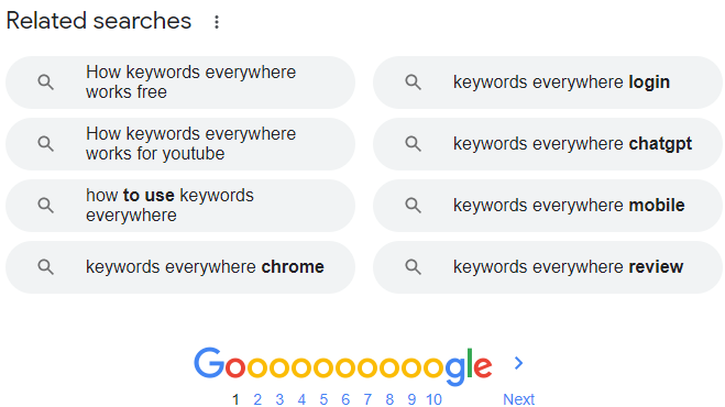Results On The Bottom Of The Search Results' Page